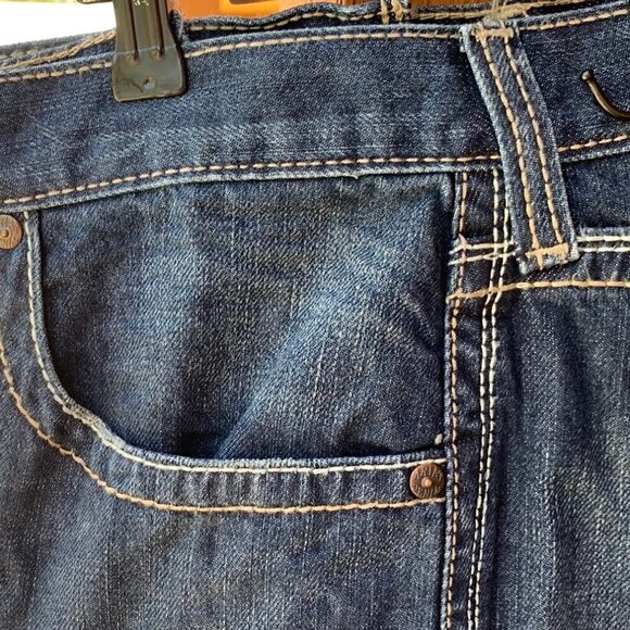 Ariat Arrowhead Deadrun Jeans Slim Straight Leg Five-Pockets Dark Wash M 40x32 - Picture 11 of 16